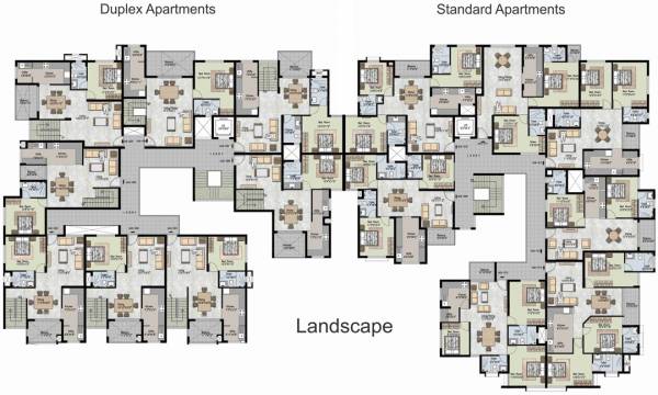 Block 1 & 2 Cluster Plan for 3rd Floor uniworth-finewest tranquil Block 1 & 2 Cluster Plan for 3rd Floor