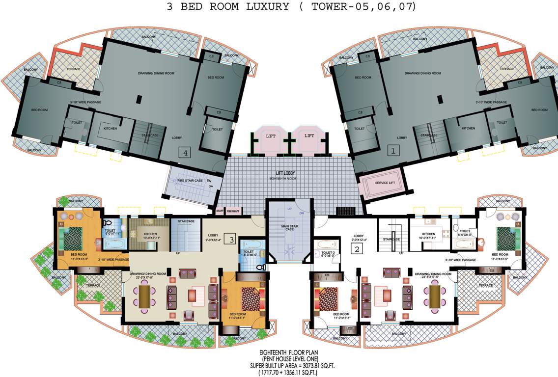 crown heights Images for Cluster Plan of Ansal Crown Heights