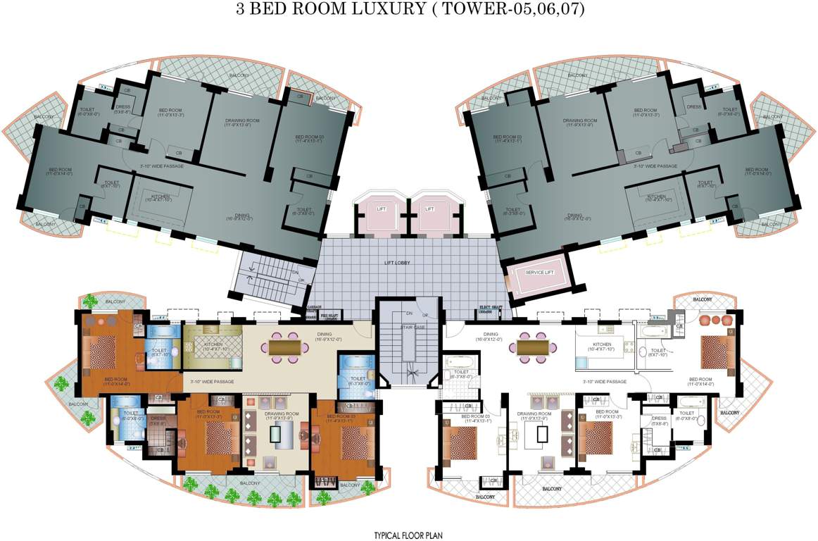 crown heights Images for Cluster Plan of Ansal Crown Heights