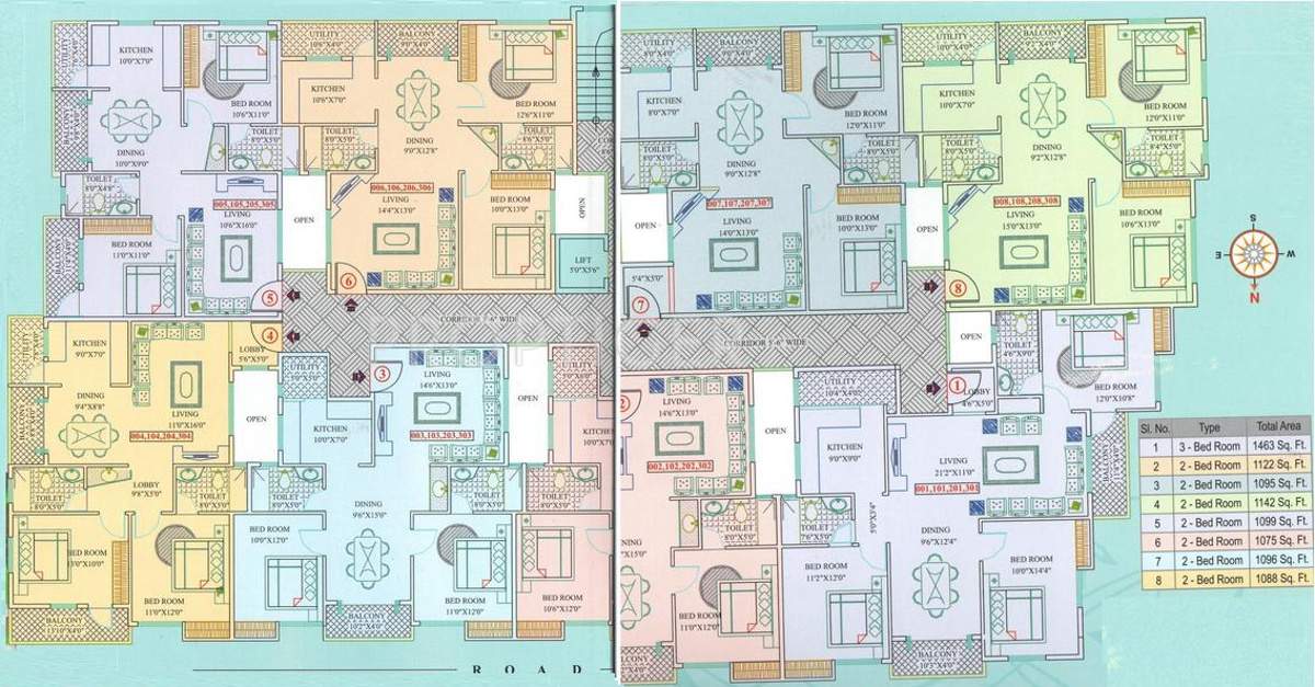 lakasa promoters sri siva sai meadows Sri Siva Sai Meadows Cluster Plan from 1st to 4th Floor