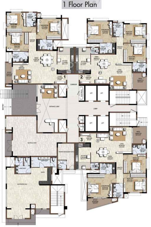 brooklyn heights Images for Cluster Plan of Prestige Brooklyn Heights