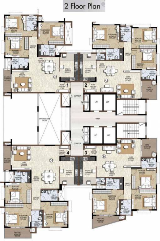 brooklyn heights Images for Cluster Plan of Prestige Brooklyn Heights