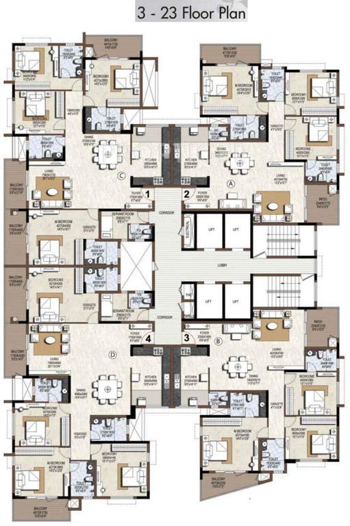brooklyn heights Images for Cluster Plan of Prestige Brooklyn Heights