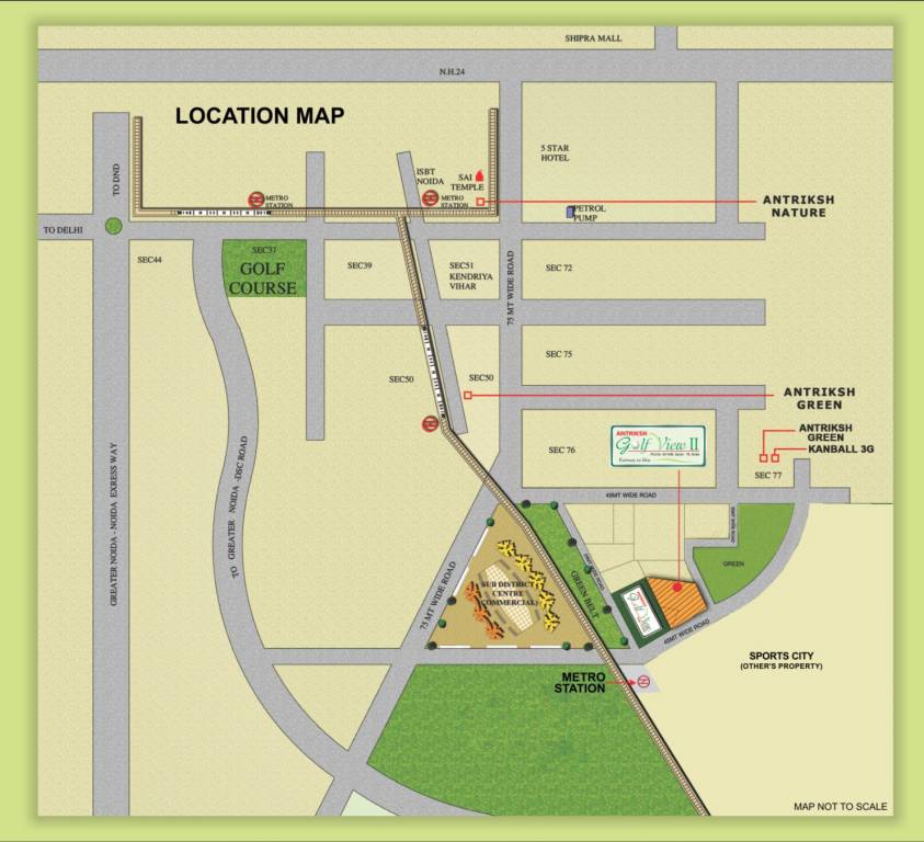 golf view ii phase i Location Plan
