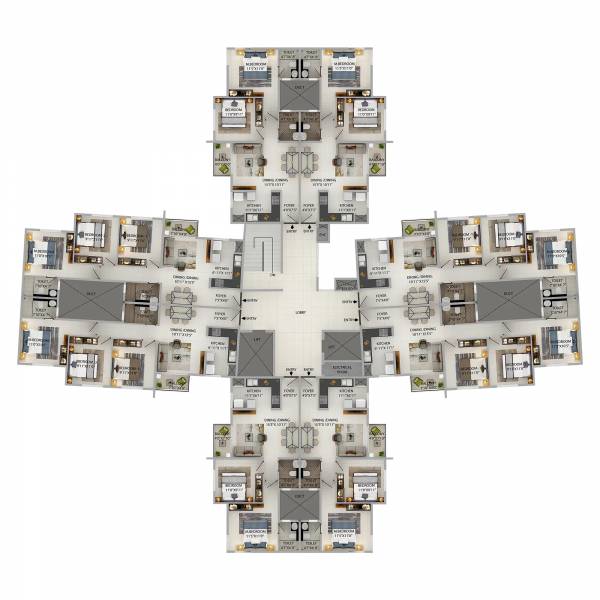  provident-sunworth-city Tower 2 Cluster Plan