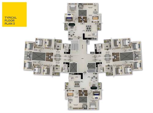  provident-sunworth-city Tower 6 Cluster Plan