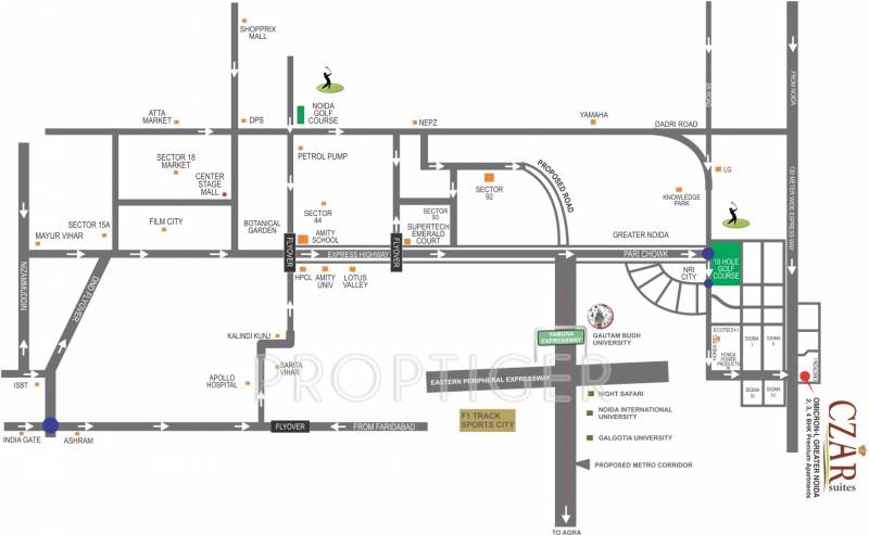  czar-suites Images for Location Plan of Supertech Czar Suites