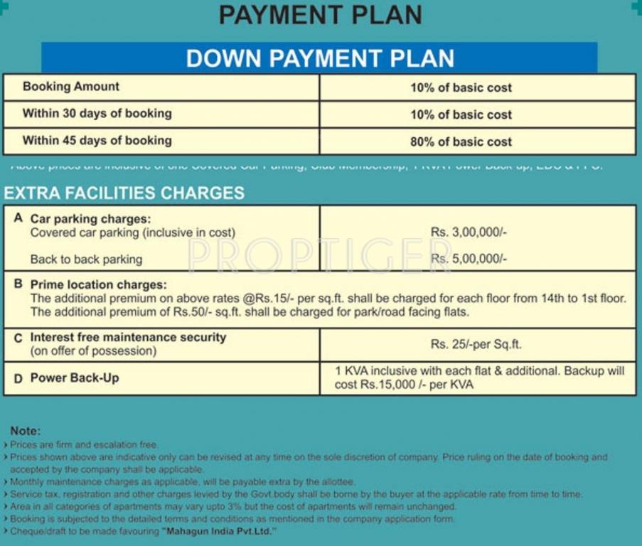 mascot Down Payment Payment Plan