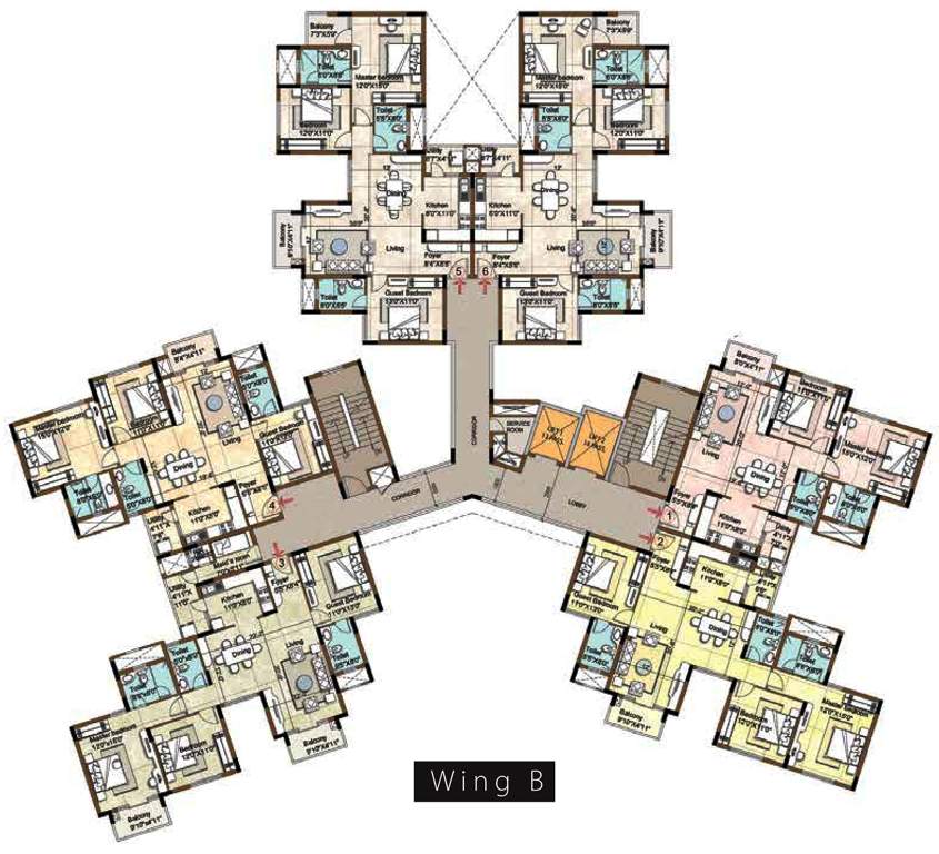  270 degrees Images for Cluster Plan of Purva 270 Degrees