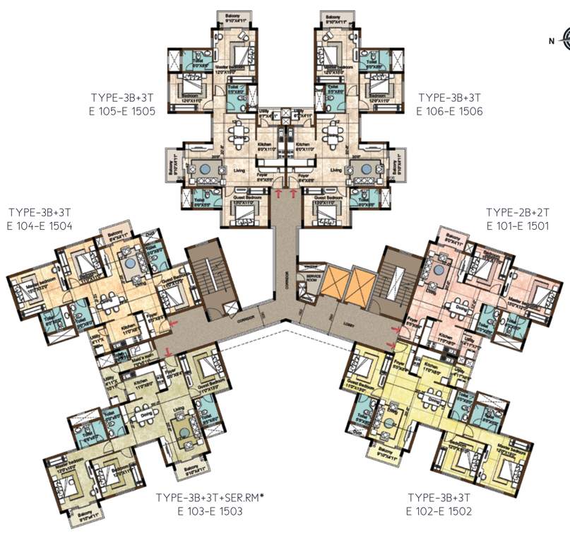  270 degrees Images for Cluster Plan of Purva 270 Degrees