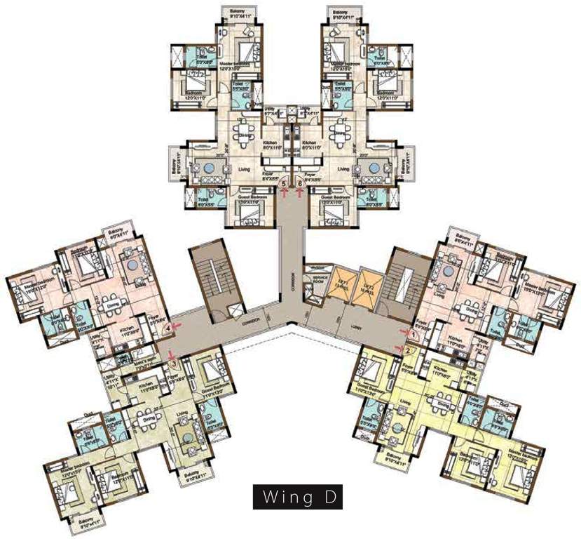  270 degrees Images for Cluster Plan of Purva 270 Degrees