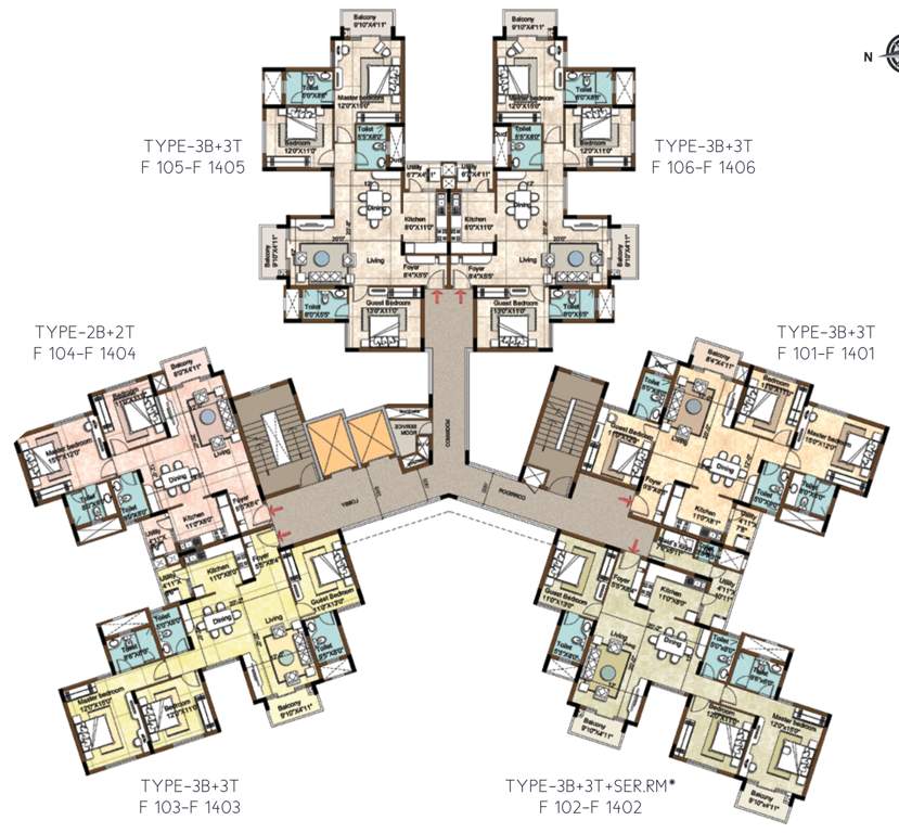  270 degrees Images for Cluster Plan of Purva 270 Degrees