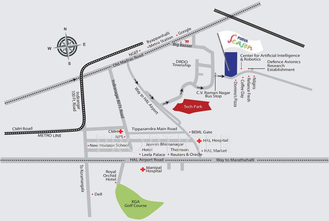  270 degrees Images for Location Plan of Purva 270 Degrees