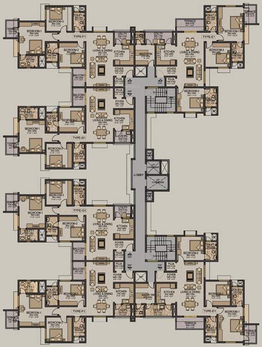  ivory Images for Cluster Plan of Sobha Ivory