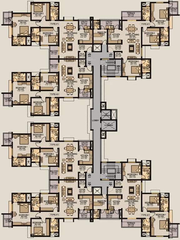  ivory Images for Cluster Plan of Sobha Ivory