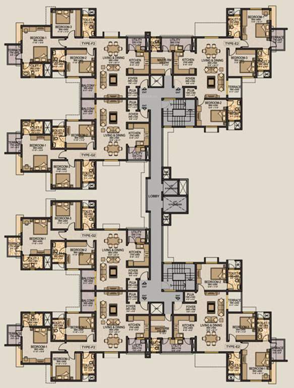  ivory Images for Cluster Plan of Sobha Ivory