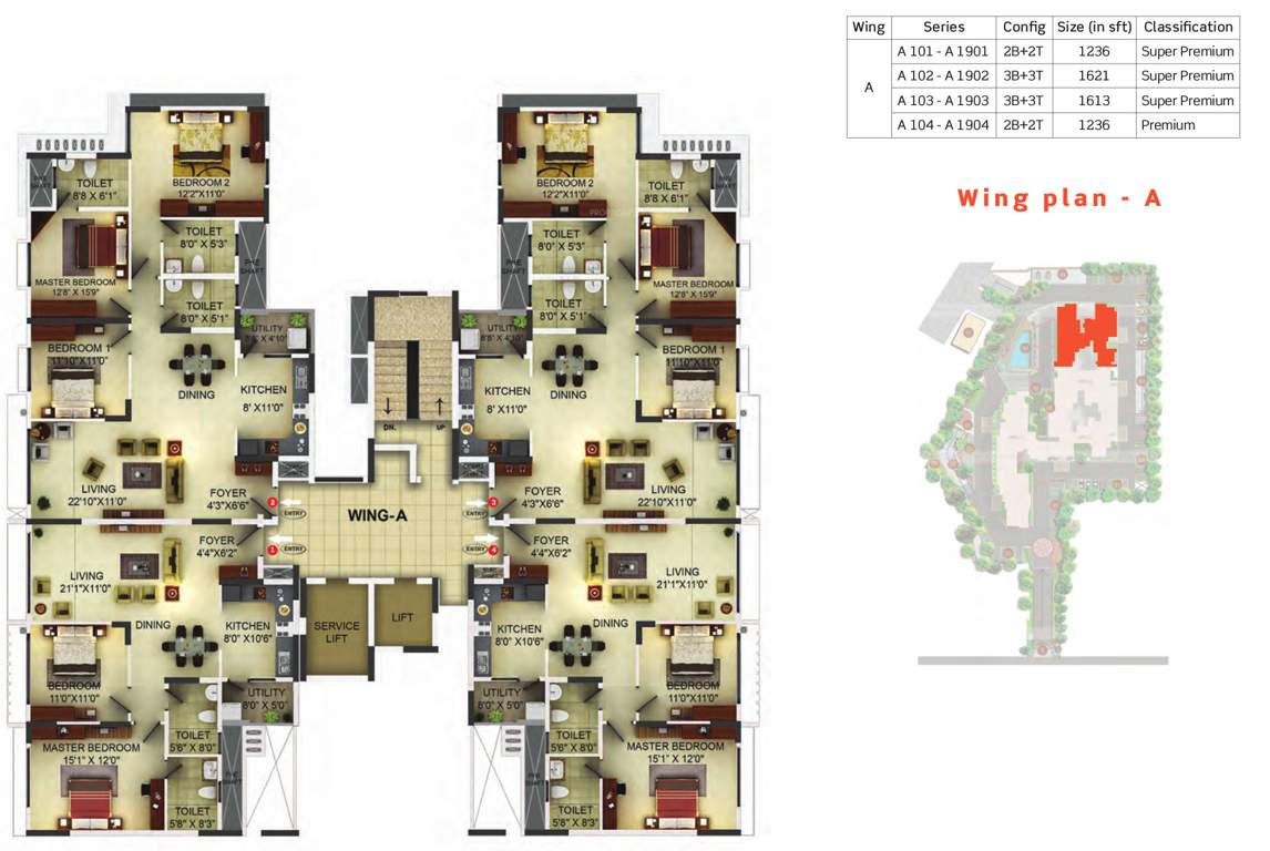 sunflower Images for Cluster Plan of Purva Sunflower