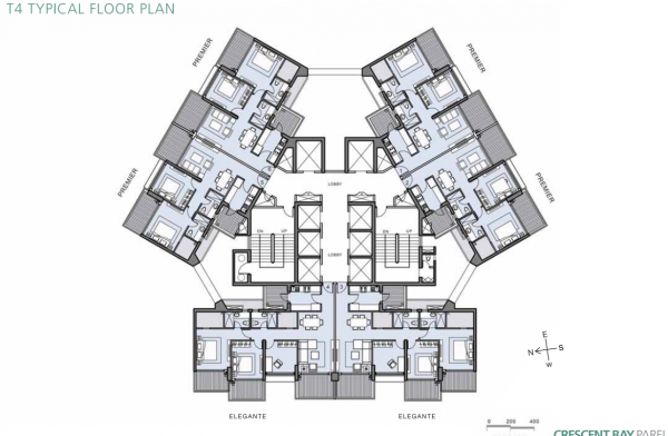  crescent-bay Tower 1 Cluster Plan