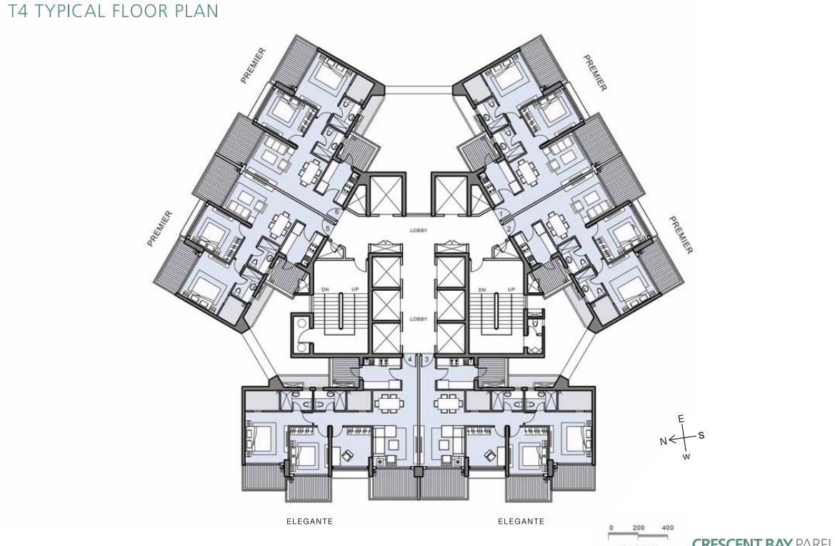 crescent bay Tower 1 Cluster Plan
