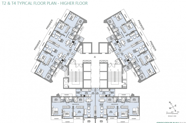  crescent-bay Tower 1 Cluster Plan