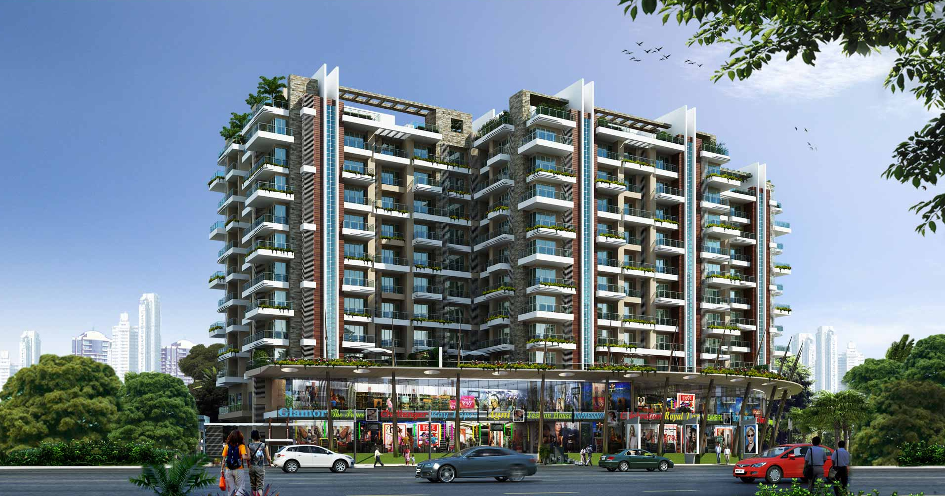 Main Elevation Image 1 Of Global Buildcon Shivam Centrium Unit 