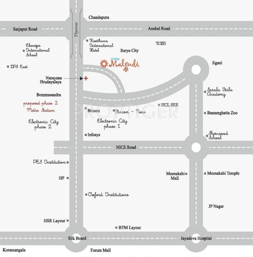  malgudi Images for Location Plan of Icon Infra Shelters India Malgudi