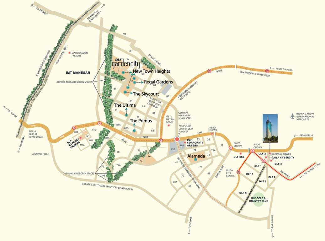  the ultima Images for Location Plan of DLF Ultima