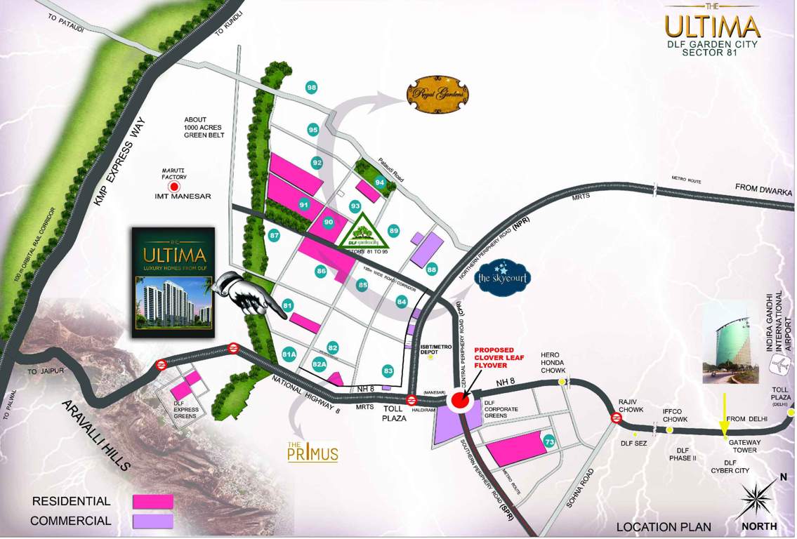  the ultima Images for Location Plan of DLF Ultima