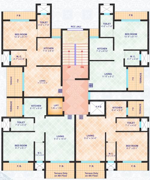  siddheswar Second And Fourth Floor Siddheswar Cluster Plan