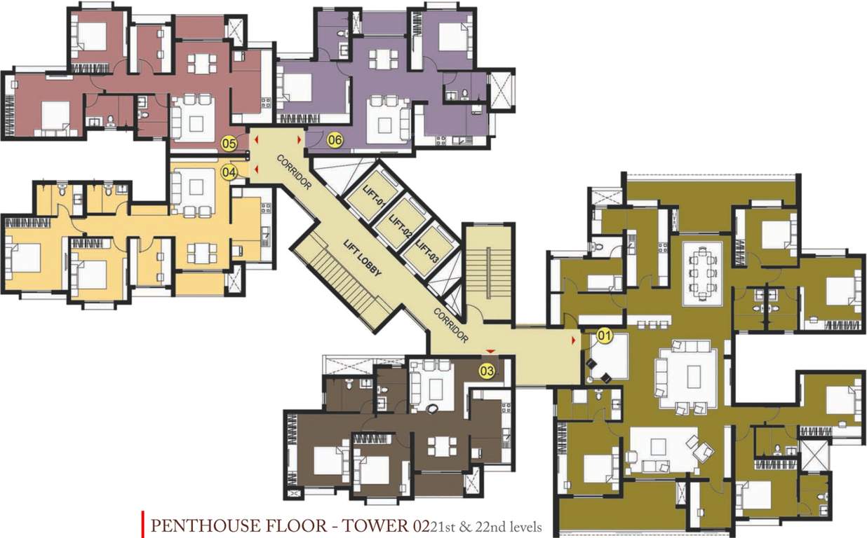  west woods Images for Cluster Plan of Prestige West Woods