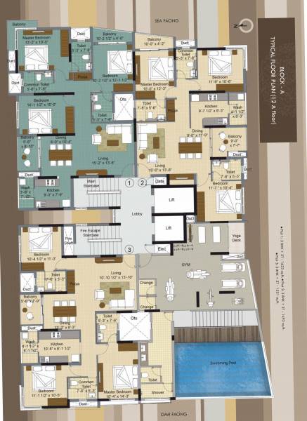  chandra-vista Block A Cluster Plan for 12th A Floor