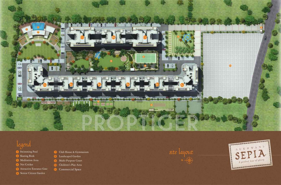 sepia Images for Layout Plan of Sukhwani Sepia