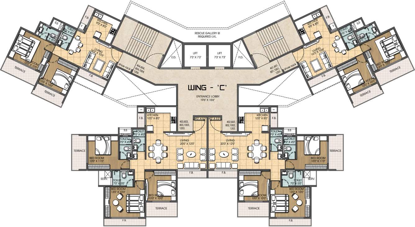  bay bliss Images for Cluster Plan of Bhagwati Bay Bliss