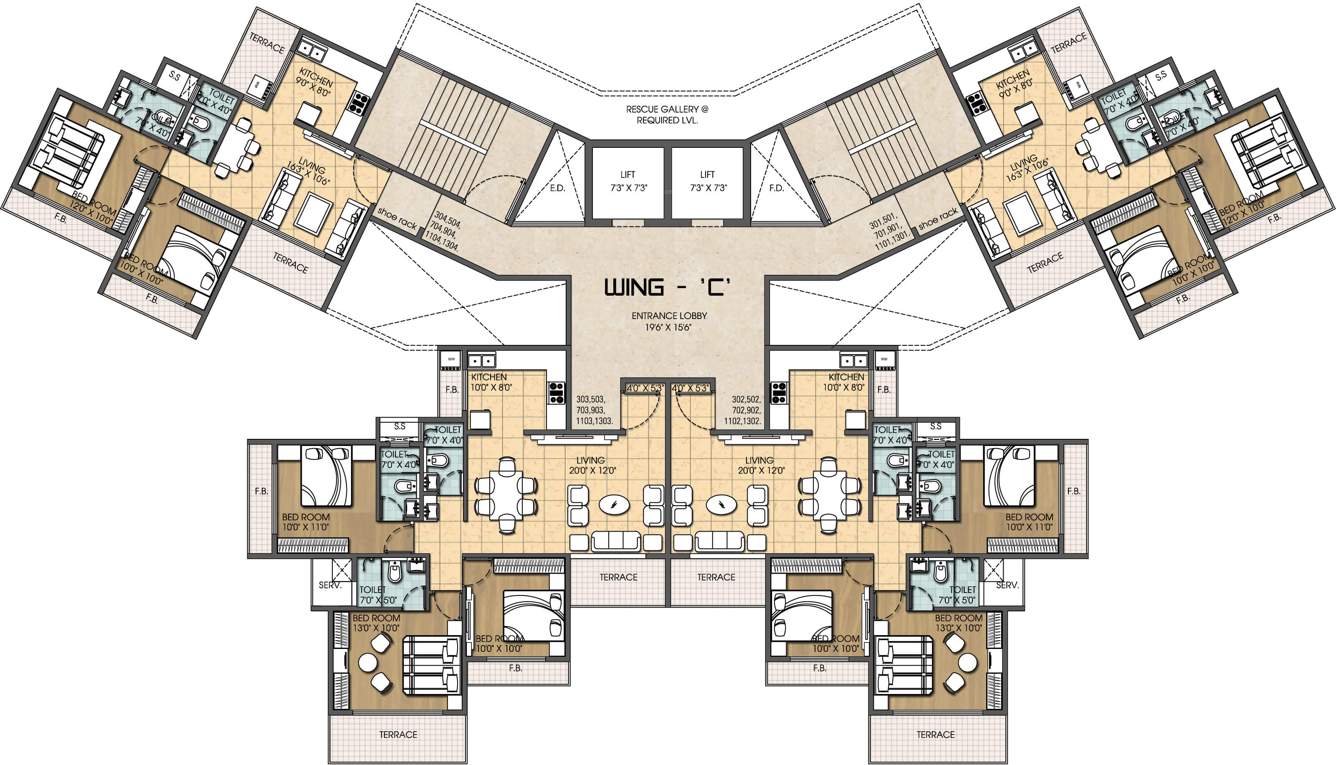  bay bliss Images for Cluster Plan of Bhagwati Bay Bliss