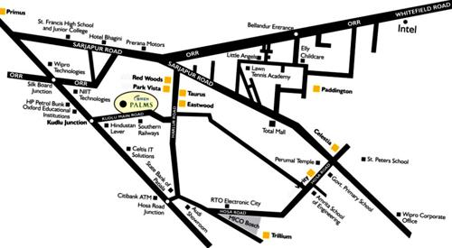  palms Images for Location Plan of Bren Palms