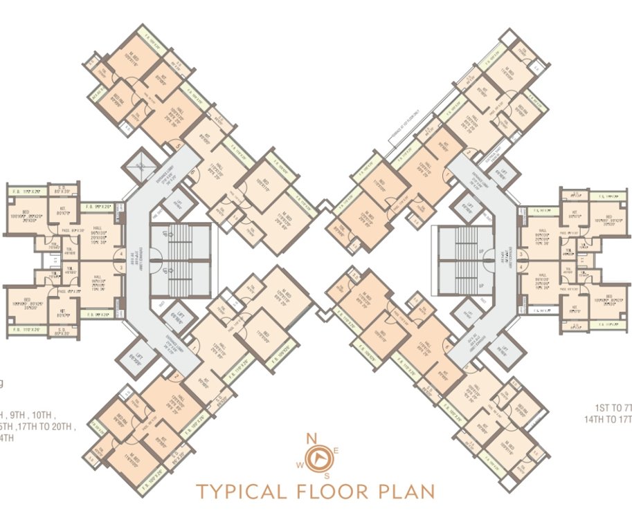 bhoomi lawns Tower A1 Cluster Plan