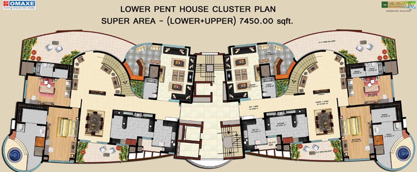  the forest spa Images for Cluster Plan of Omaxe The Forest Spa