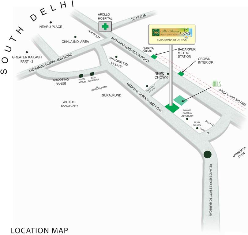  the forest spa Images for Location Plan of Omaxe The Forest Spa