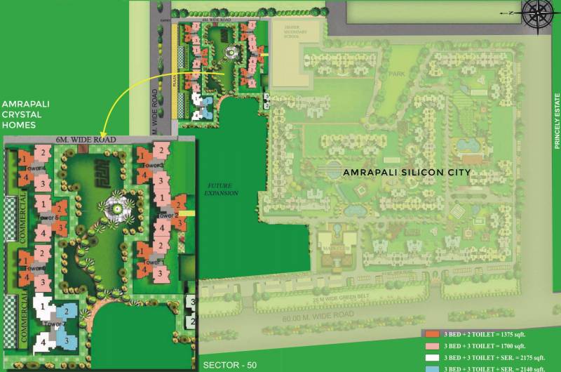 Images for Site Plan of Amrapali Crystal Homes Phase 1