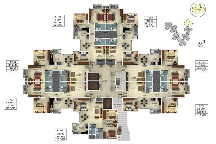 webcity Images for Cluster Plan of Mantri WebCity