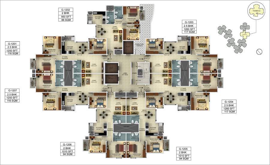 webcity Images for Cluster Plan of Mantri WebCity