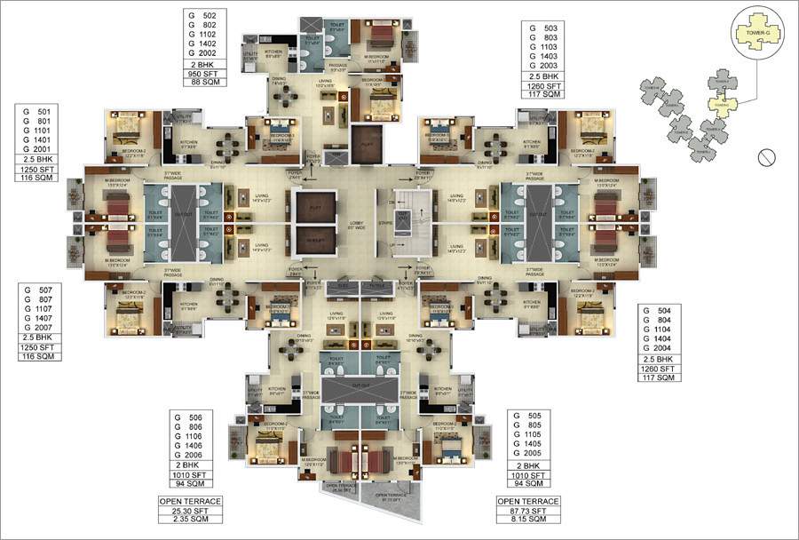 webcity Images for Cluster Plan of Mantri WebCity