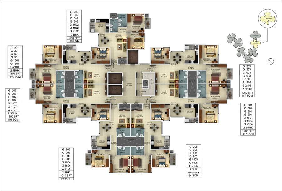 webcity Images for Cluster Plan of Mantri WebCity