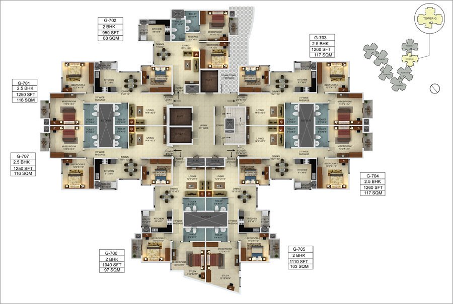 webcity Images for Cluster Plan of Mantri WebCity
