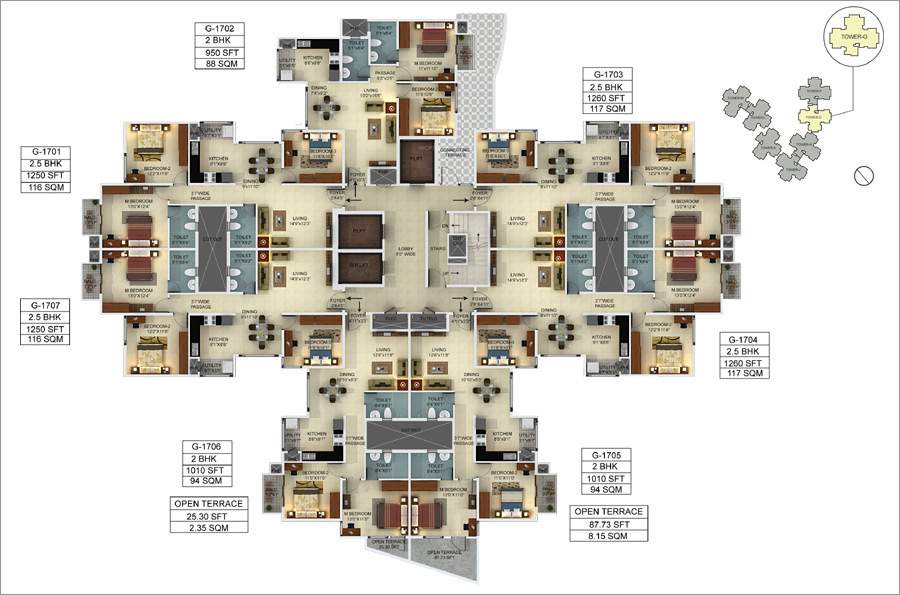 webcity Images for Cluster Plan of Mantri WebCity