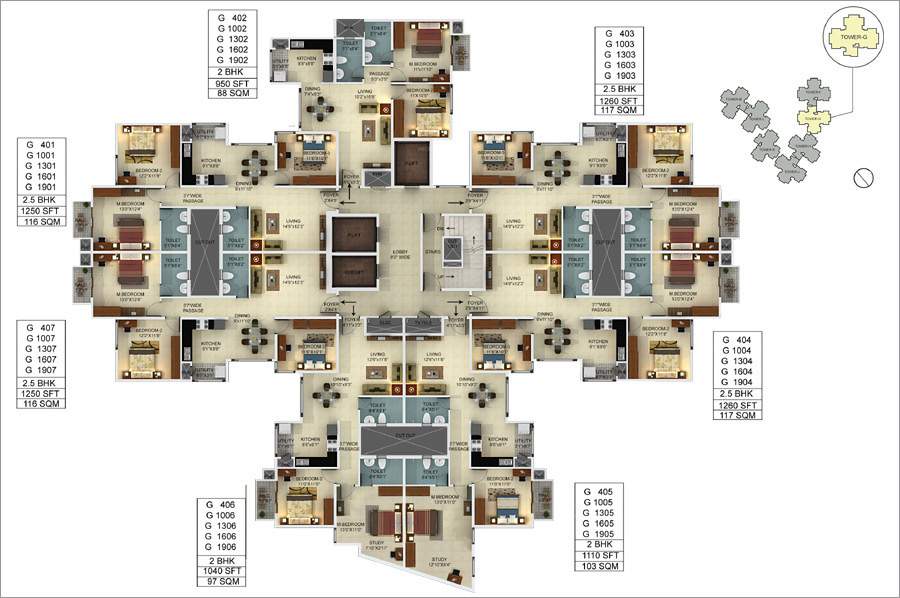 webcity Images for Cluster Plan of Mantri WebCity