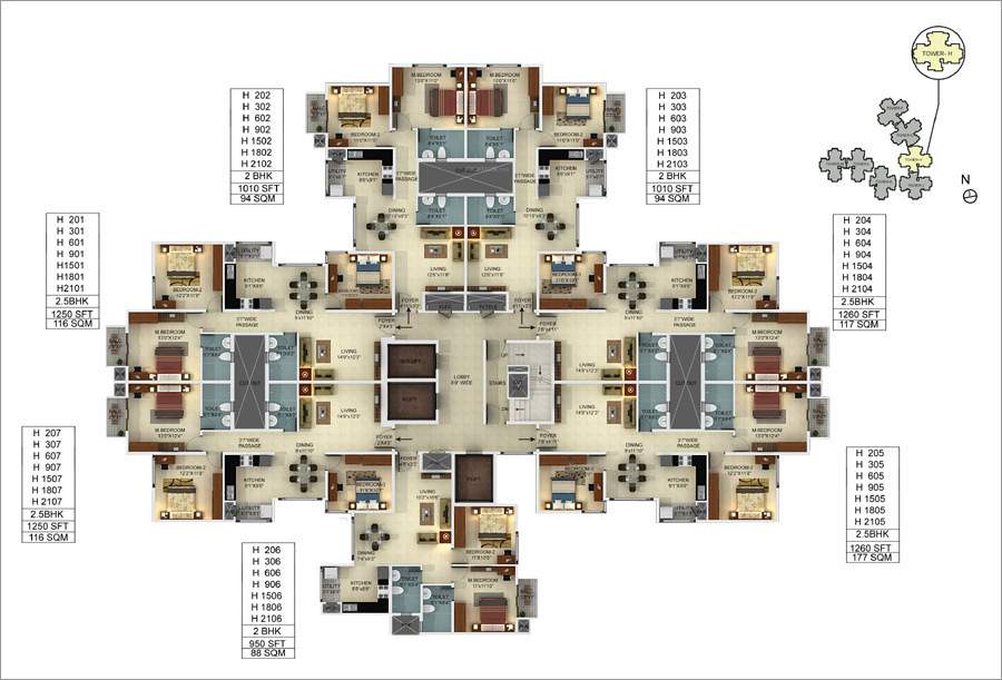 webcity Images for Cluster Plan of Mantri WebCity