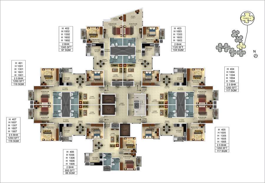 webcity Images for Cluster Plan of Mantri WebCity