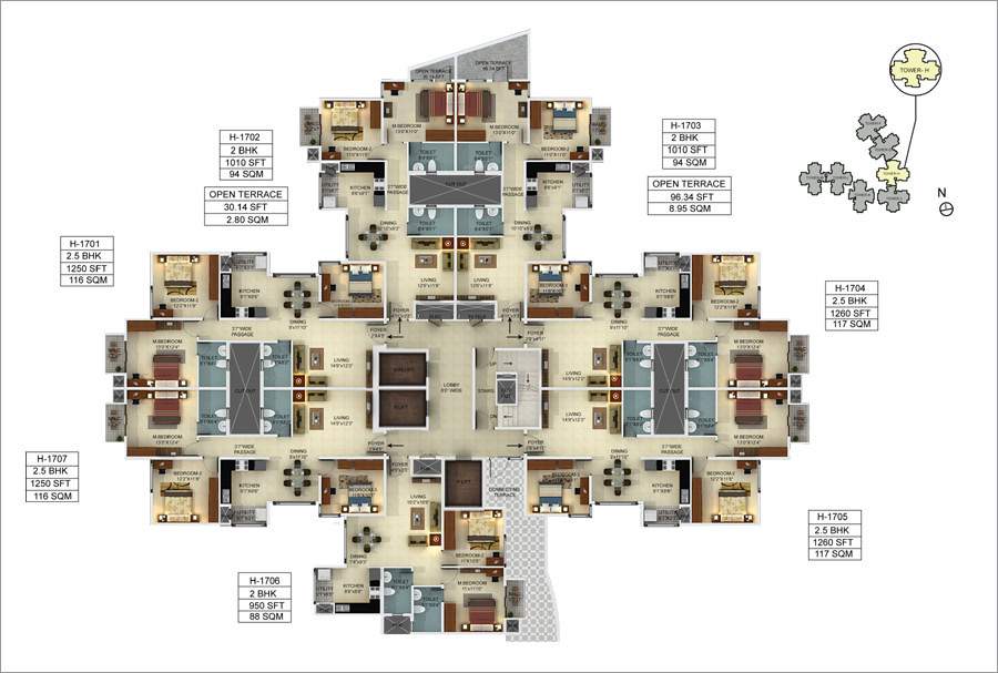 webcity Images for Cluster Plan of Mantri WebCity