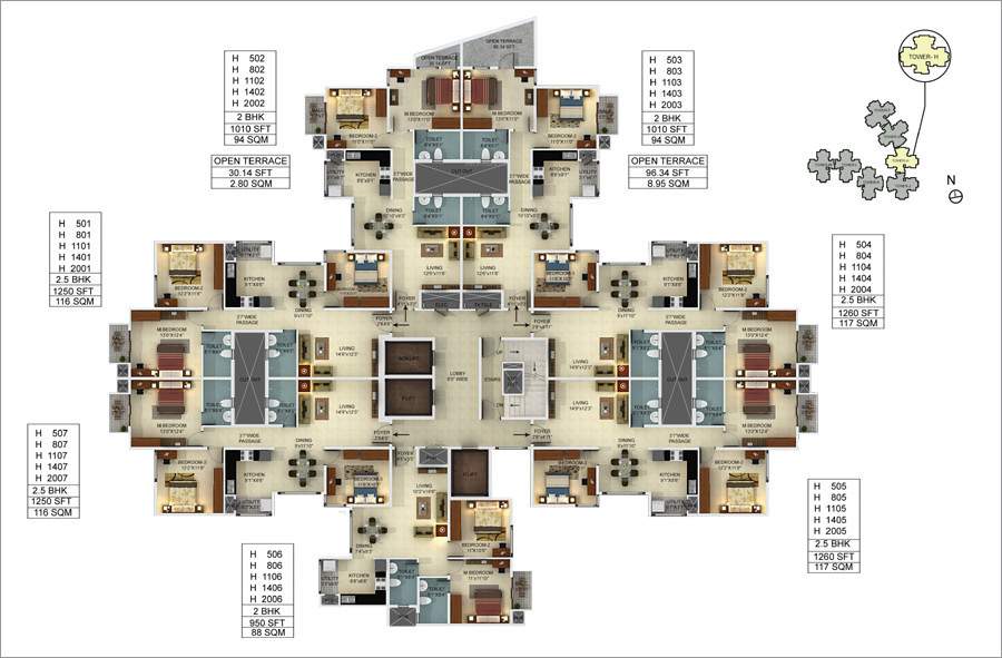 webcity Images for Cluster Plan of Mantri WebCity